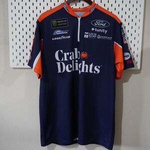 Front Row Motorsports Crab Delights NASCAR Shirt‎ Large Ford Racing Team Issued